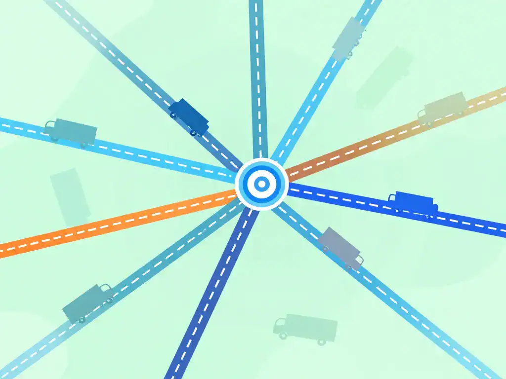 Carte abstraite du site logistique Hub Harnes sur grands axes