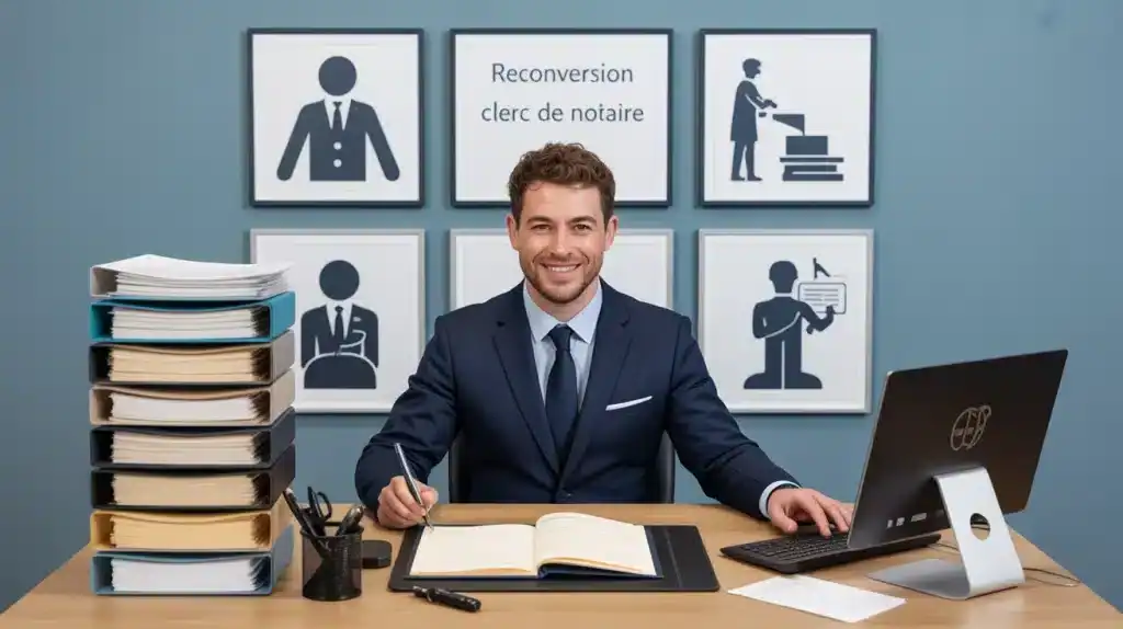 Reconversion clerc de notaire, formation et évolution professionnelle