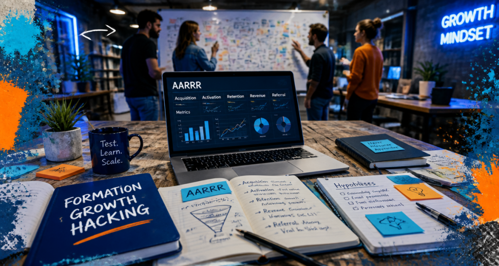 Formation growth hacking : 30 outils et la méthode AARRR pour maîtriser l&rsquo;acquisition