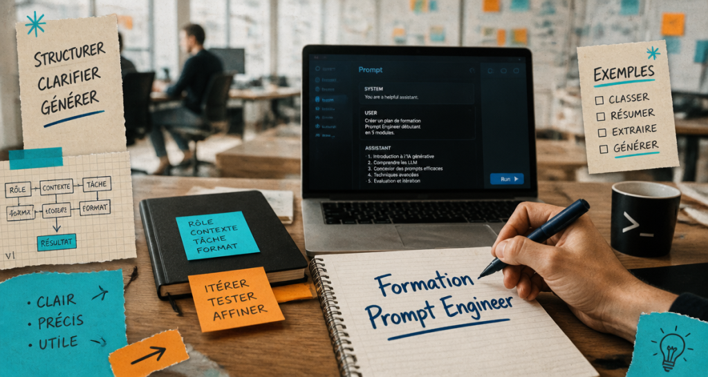 Formation prompt engineer : comment passer de l&rsquo;usage amateur à l&rsquo;expertise stratégique en entreprise ?