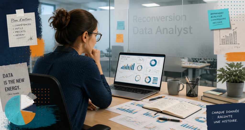 Reconversion data analyst : 3 étapes concrètes pour réussir votre transition en 12 mois