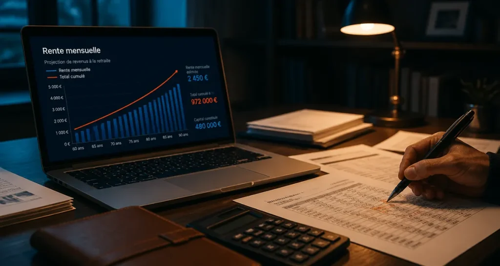 Simulation de rente mensuelle : quel capital pour générer 1 000 € par mois ?