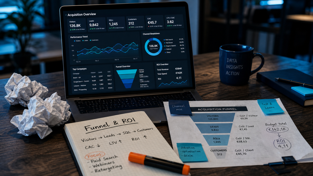 Une stratégie d’acquisition rentable : attirer des clients sans brûler son budget marketing