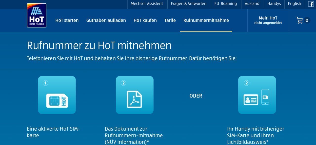 Rufnummernmitnahme
