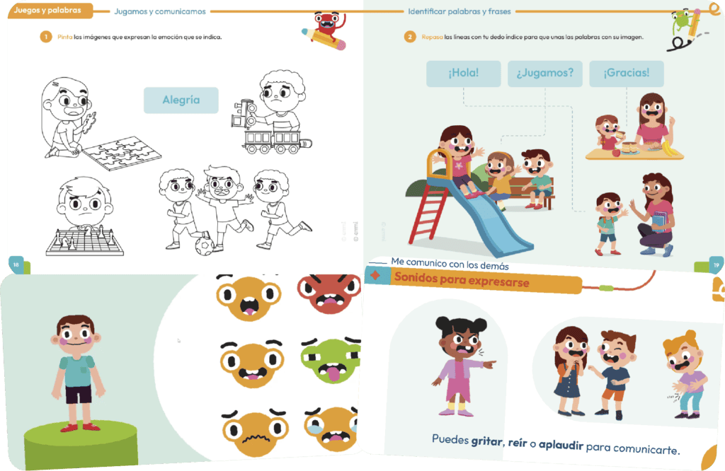 Libros y materiales didácticos de EMMI para preescolar, parte de nuestra plataforma educativa innovadora.