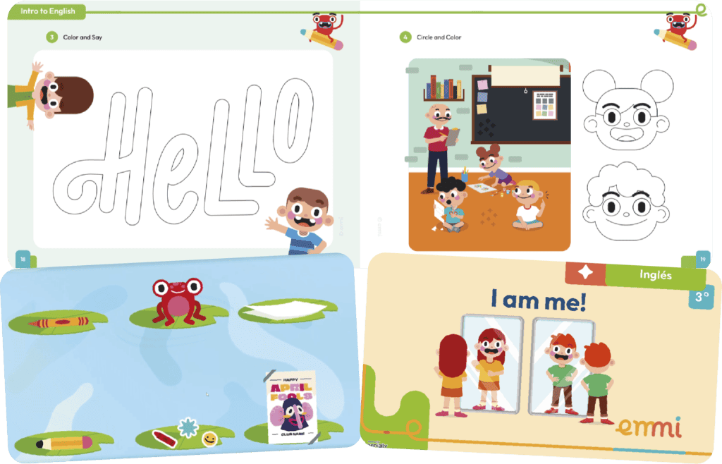 Libros y materiales didácticos de EMMI para preescolar, parte de nuestra plataforma educativa innovadora.