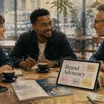 Brand advocacy clients ambassadeurs autour d'une table