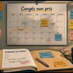 congé non pris payé calendrier dossier