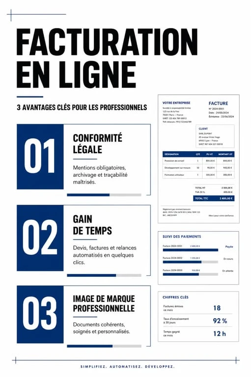 Avantages de la facturation en ligne pour les entreprises : conformité, rapidité et professionnalisme