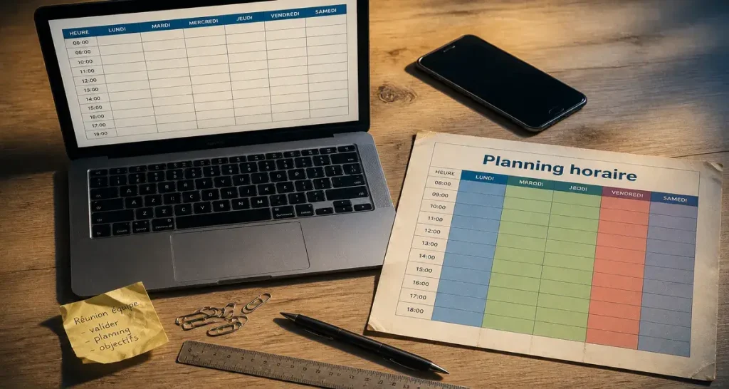 Planning horaire de travail gratuit : modèles pour équipes