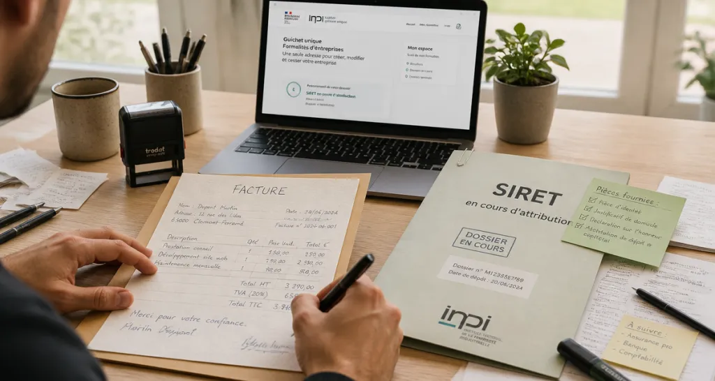 puis je facturer sans numero siret entrepreneur facture