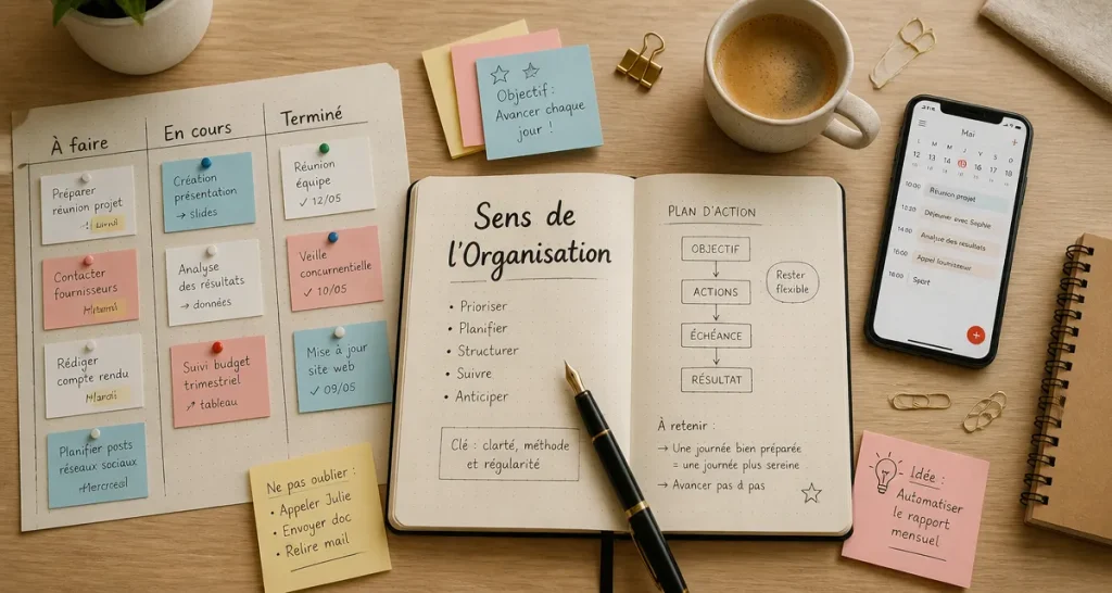 sens de l organisation bureau carnet kanban
