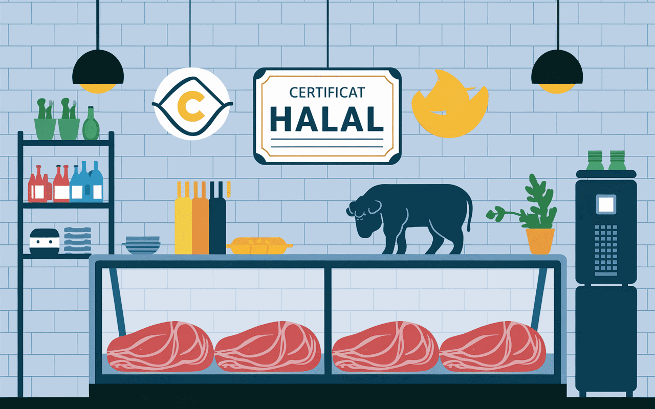 Engagement halal boucherie halal la basse cote de la roseraie certificat