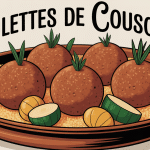 boulette couscous sur semoule et légumes plat terre cuite