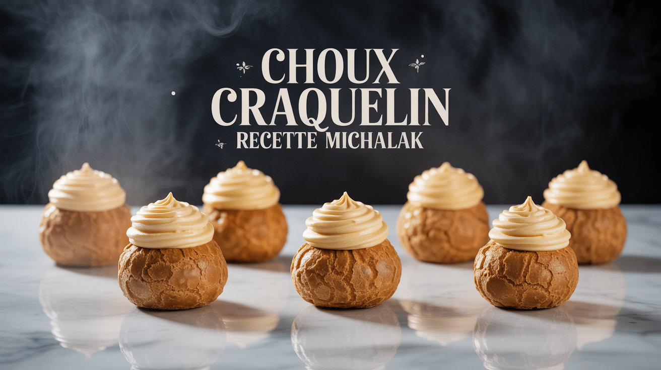 Choux craquelin dorés sur marbre recette choux craquelin michalak