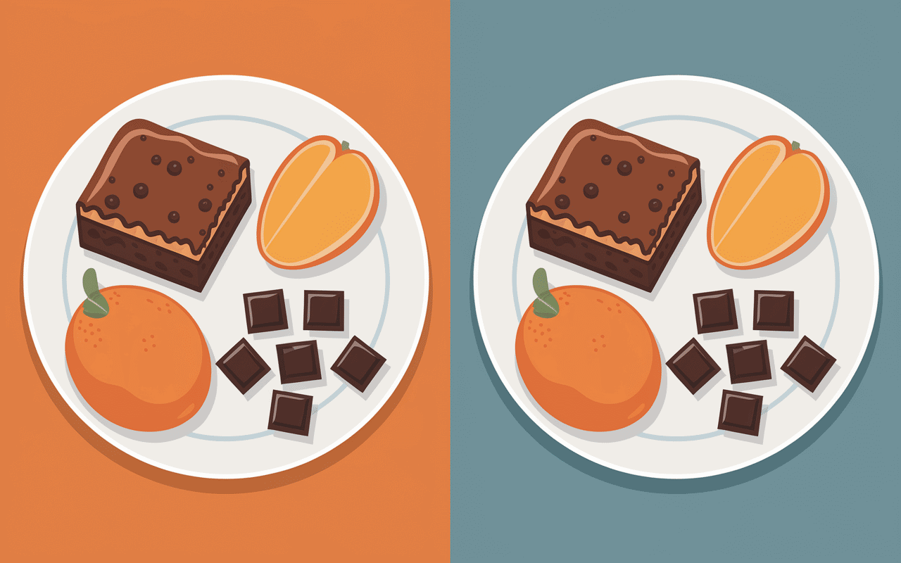 Comparaison visuelle brownie patate douce et traditionnel