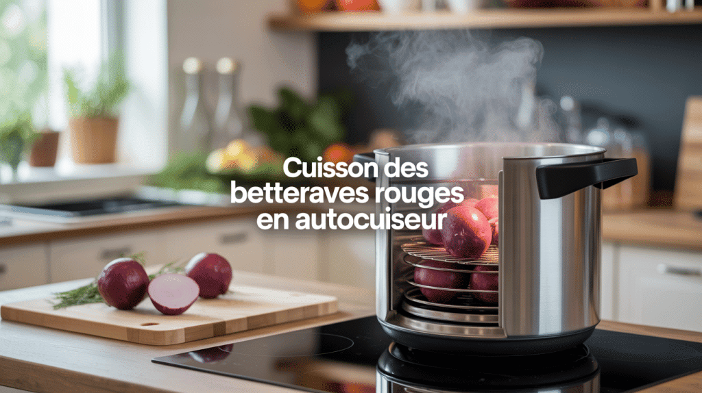 Cuisson des betteraves rouges en autocuiseur avec vapeur