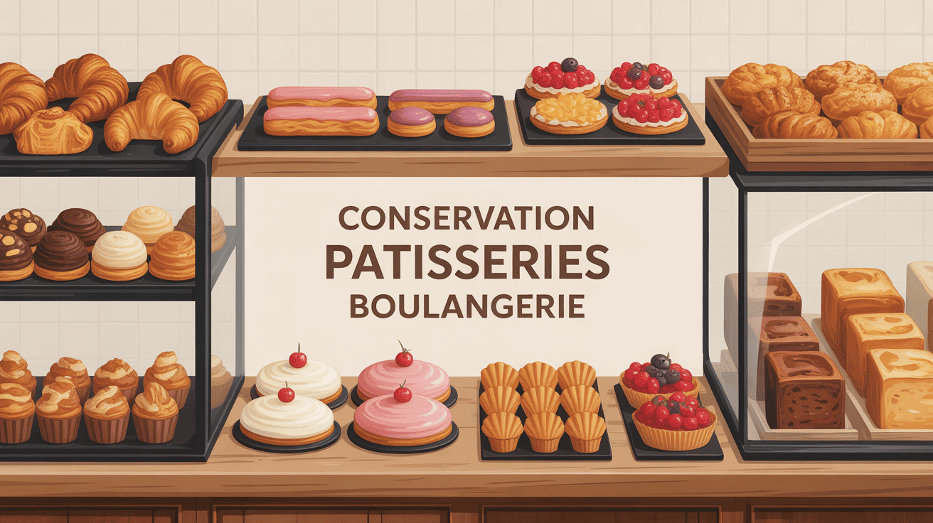 Assortiment pâtisseries boulangerie durée conservation