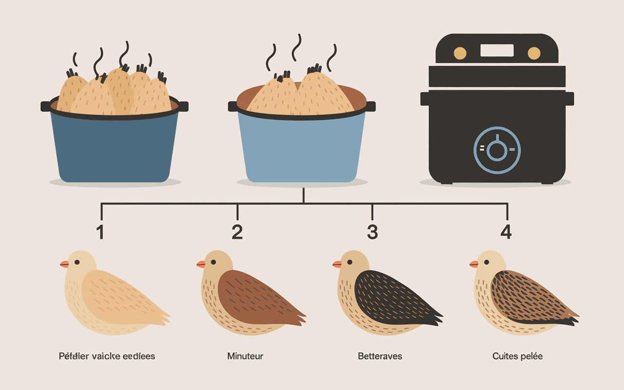 Étapes cuisson des betteraves rouges en autocuiseur infographie