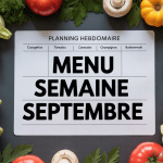idee menu semaine septembre table legumes planning