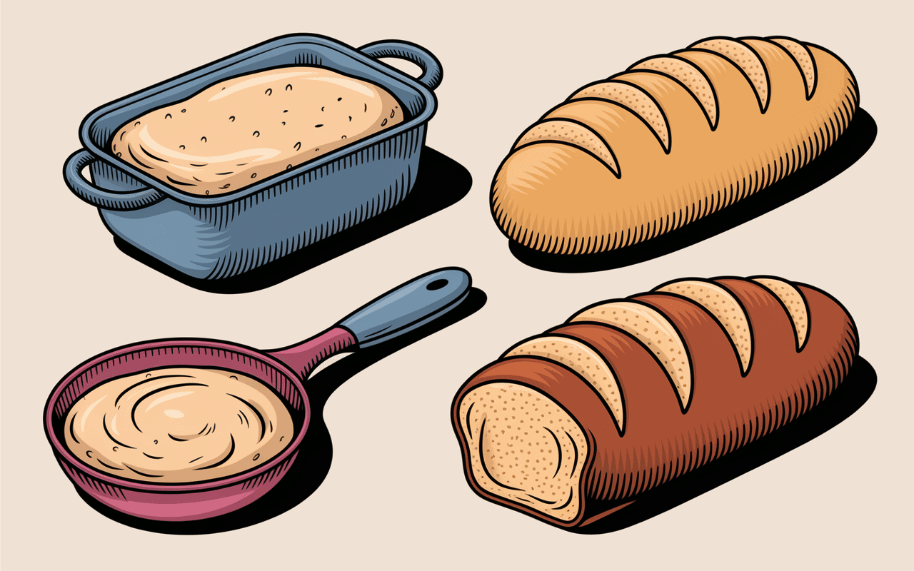 préparer pain de mie avec moule illustration