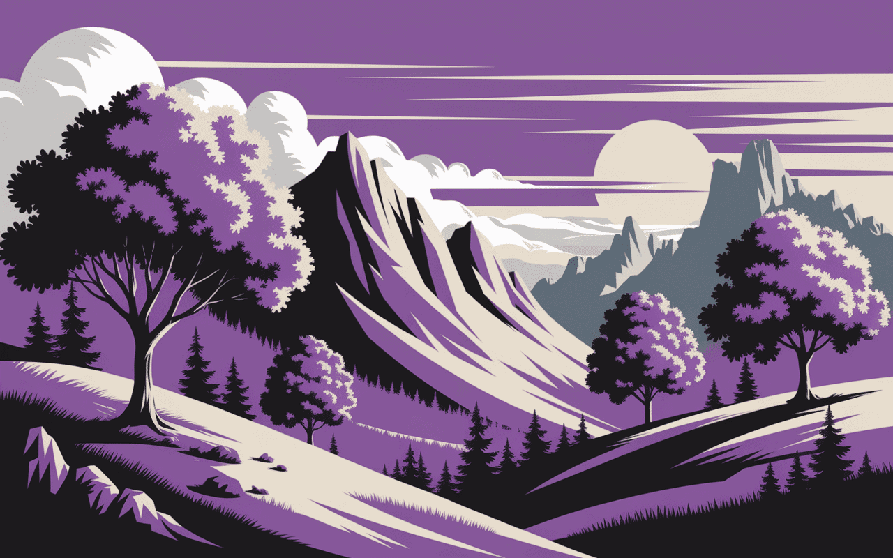 verger de pommes noires montagnes