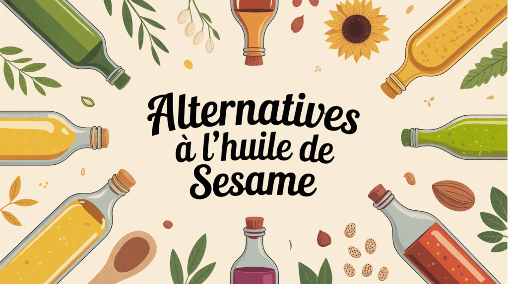 Par quoi remplacer l'huile de sésame illustration sur plan de travail