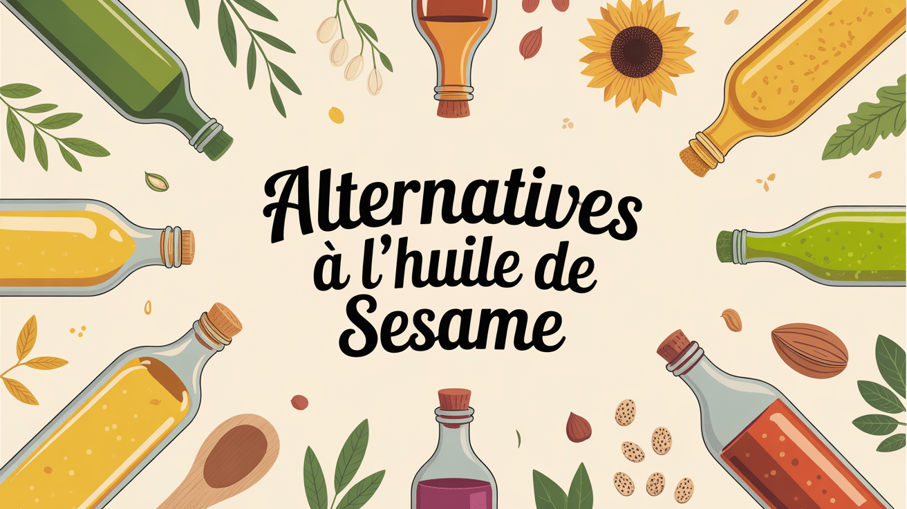 Par quoi remplacer l'huile de sésame illustration sur plan de travail