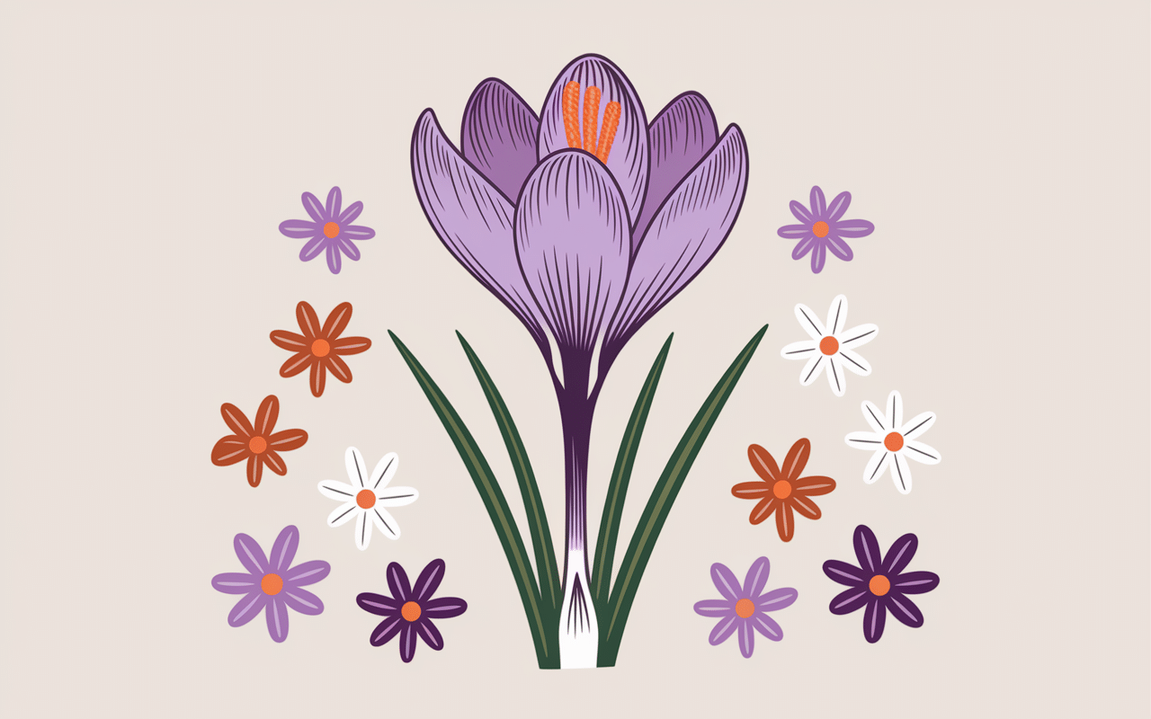 Fleur crocus et épices par quoi remplacer le safran