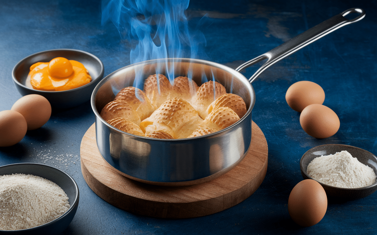 Pâte à choux dorée inox recette choux craquelin michalak