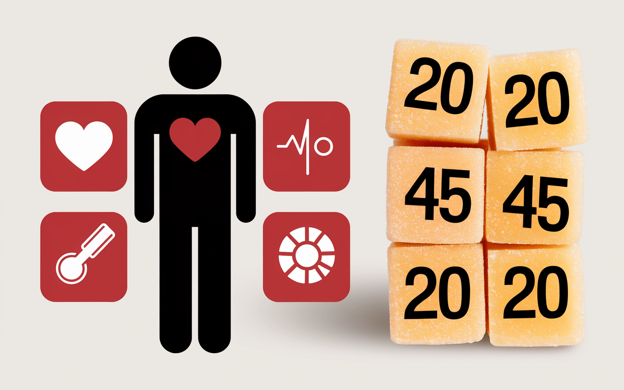 Poids d'un carré de sucre et calories pour la santé