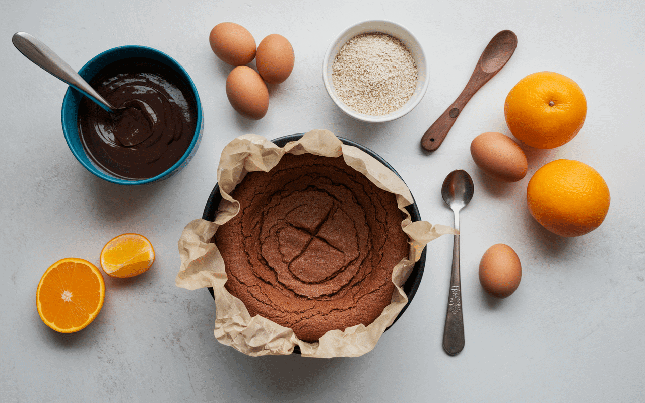 Préparatifs ingrédients brownie patate douce cuisine