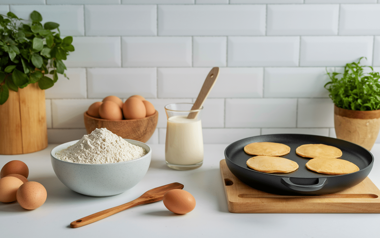 ingredients pancakes fluffy yaourt en prepa avec cuisson