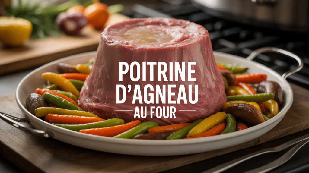 recette poitrine d'agneau au four dorée avec légumes
