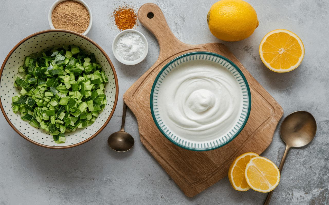 Préparation sauce céleri rémoulade yaourt ingrédients et ustensiles