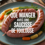 Saucisse de Toulouse accompagnement avec purée et haricots blancs