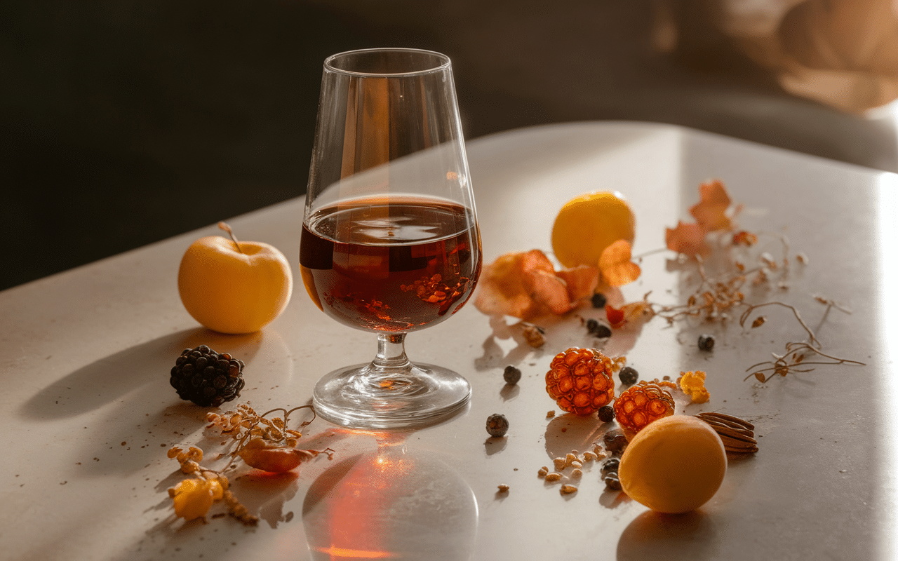 verre vsop dégustation arômes fruits épices