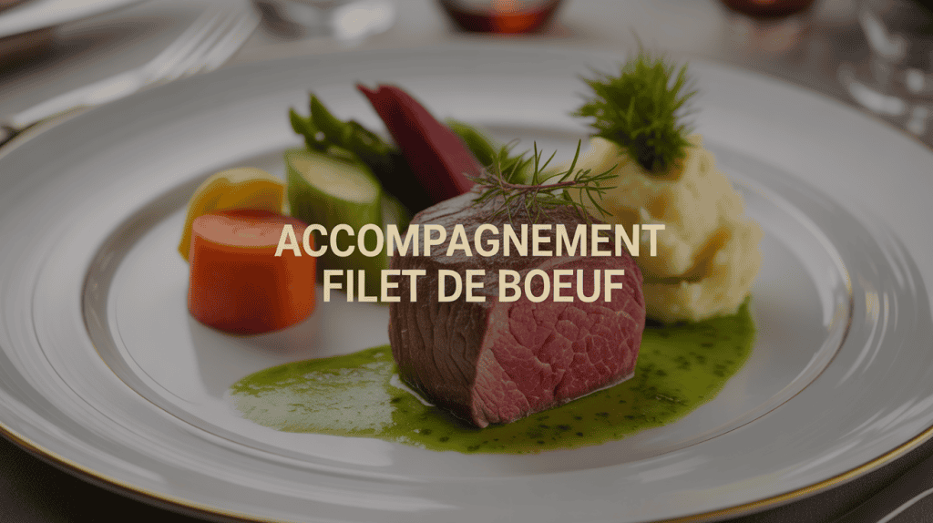 Accompagnement filet de boeuf avec légumes et purée