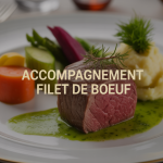 Accompagnement filet de boeuf avec légumes et purée