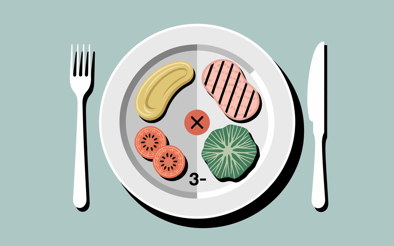 Assiette équilibrée purée protéines légumes