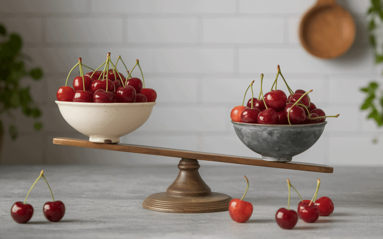 Balance vintage cerises au sirop sans stérilisation