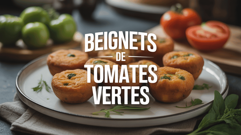 beignets de tomates vertes recette sur assiette