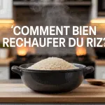 comment réchauffer du riz illustration bol fumant cuisine