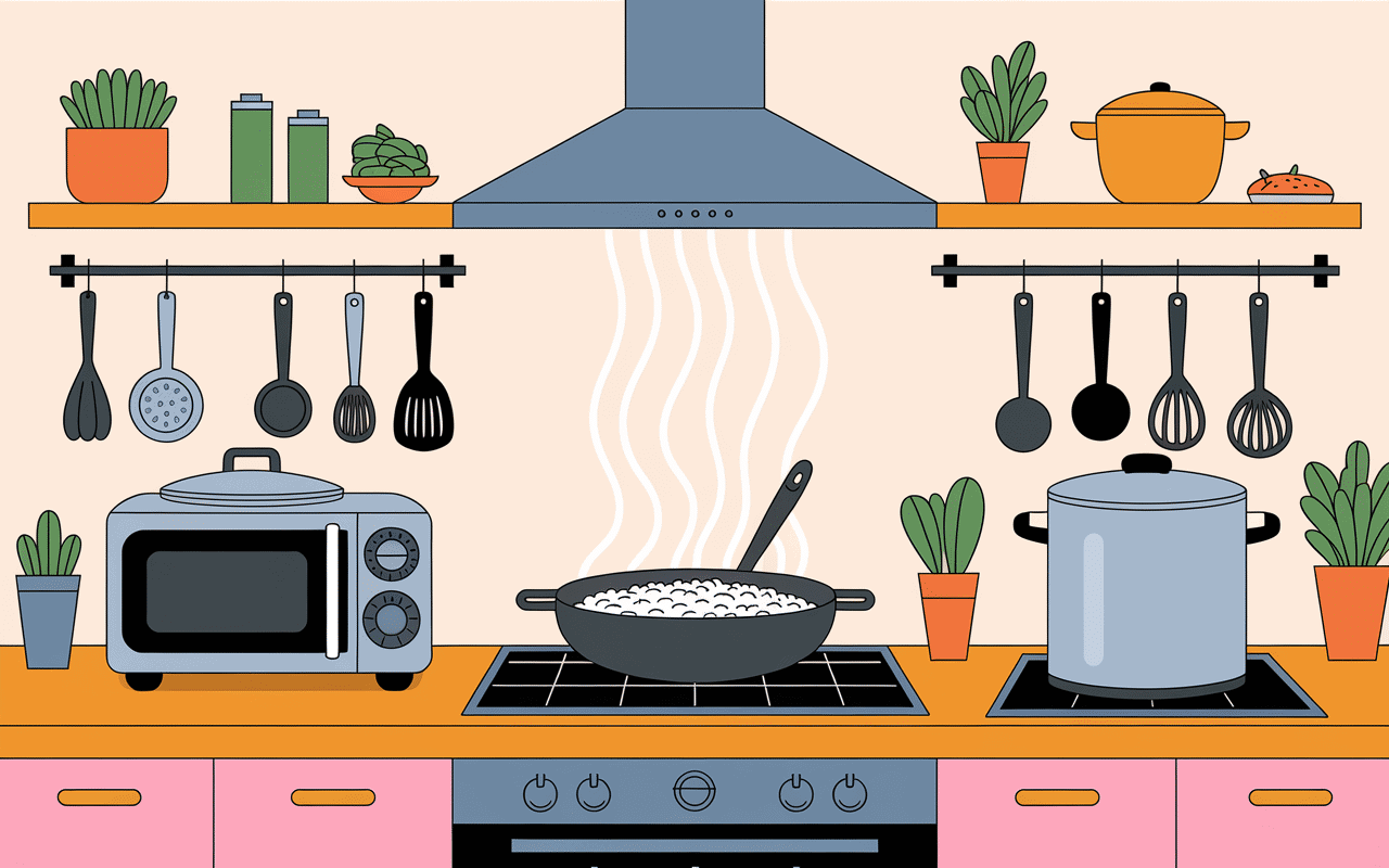 comment réchauffer du riz micro-ondes poêle vapeur