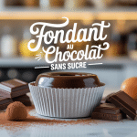 fondant au chocolat sans sucre ramequin et ingrédients