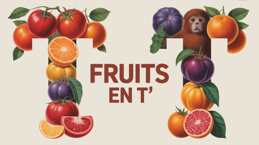 composition avec fruits en t tomates tangerines tamarins tamarillos