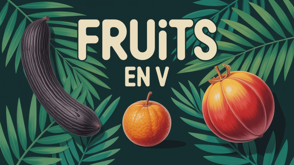 illustration artistique fruits en v exotiques