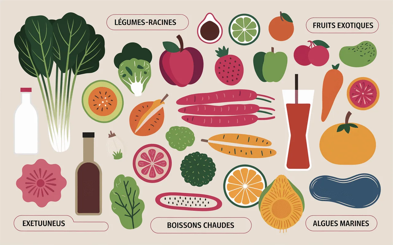 Tableau par catégories aliments en i coloré