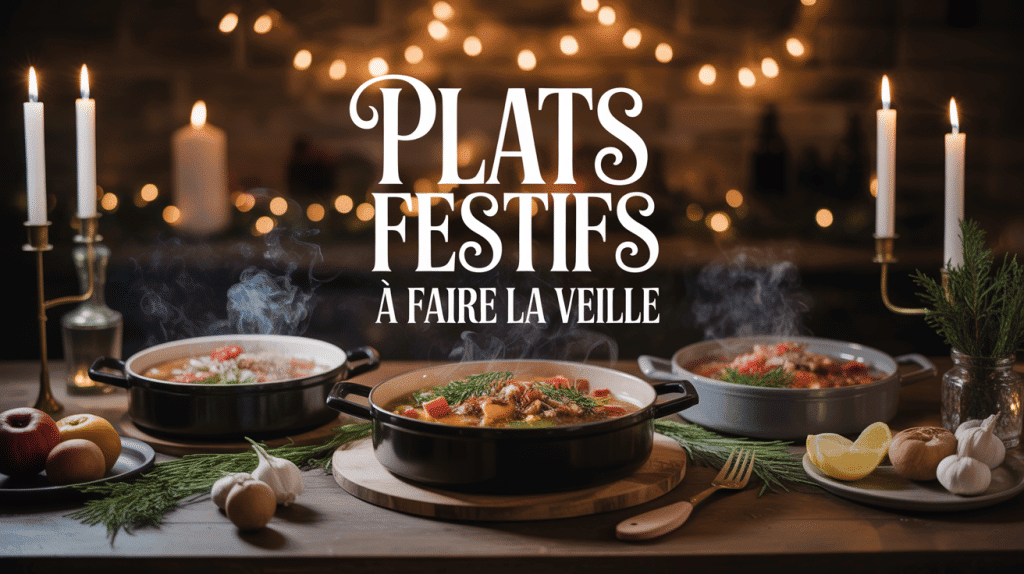 plats festifs à faire la veille sur table décorée