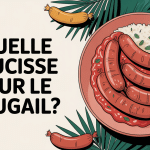 quelles saucisses pour le rougail assiette avec riz et sauce